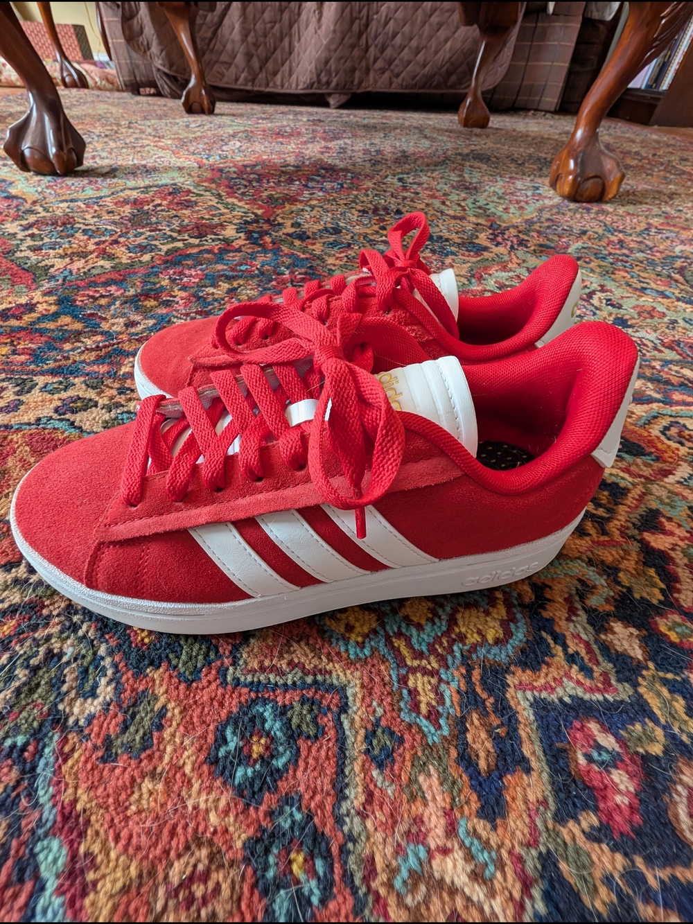 adidas  Womens Grand Court Alpha 00s Red Suede